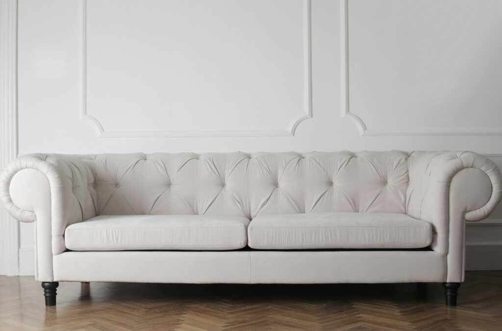 Freshly cleaned couch, upholstery cleaning by Titan Carpet and Floor Care